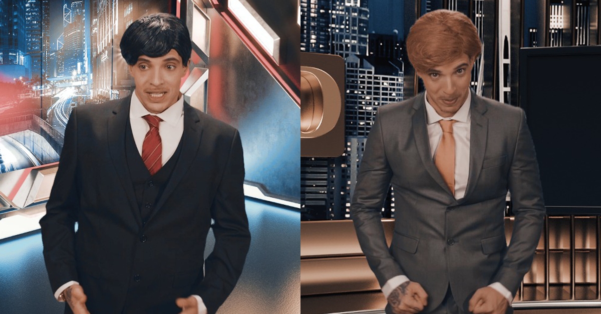 Don Charles faz paródia de apresentadores da TV em gravação de novo clipe
