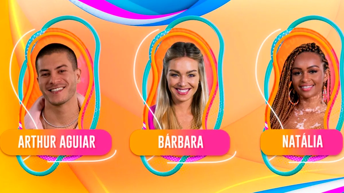 BBB22: Natália, Bárbara e Arthur estão no paredão