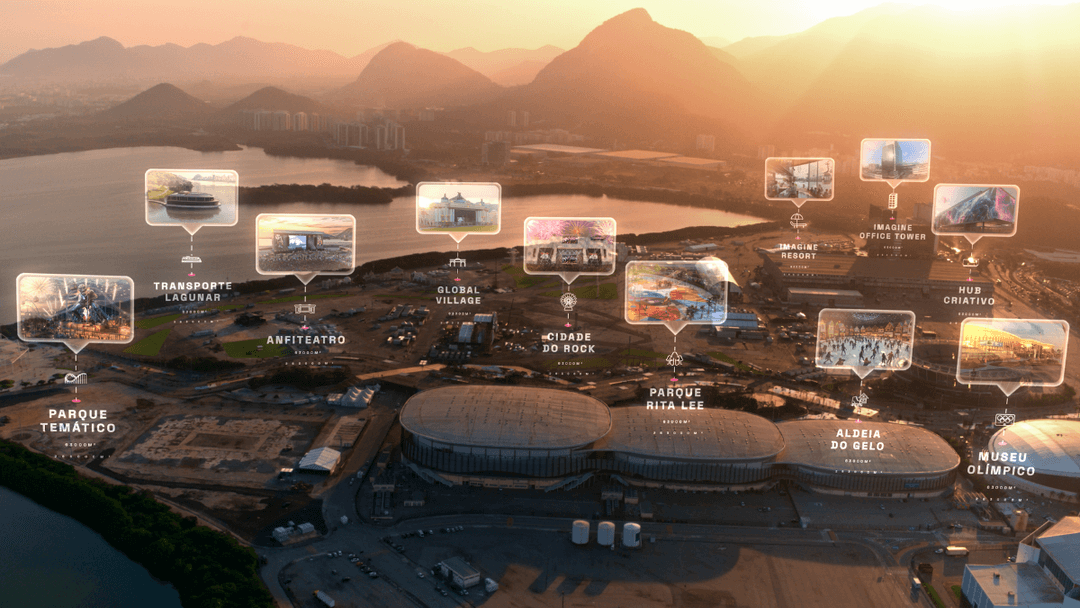 Projeto “Imagine”, no Parque Olímpico, será o maior complexo de entretenimento da América Latina