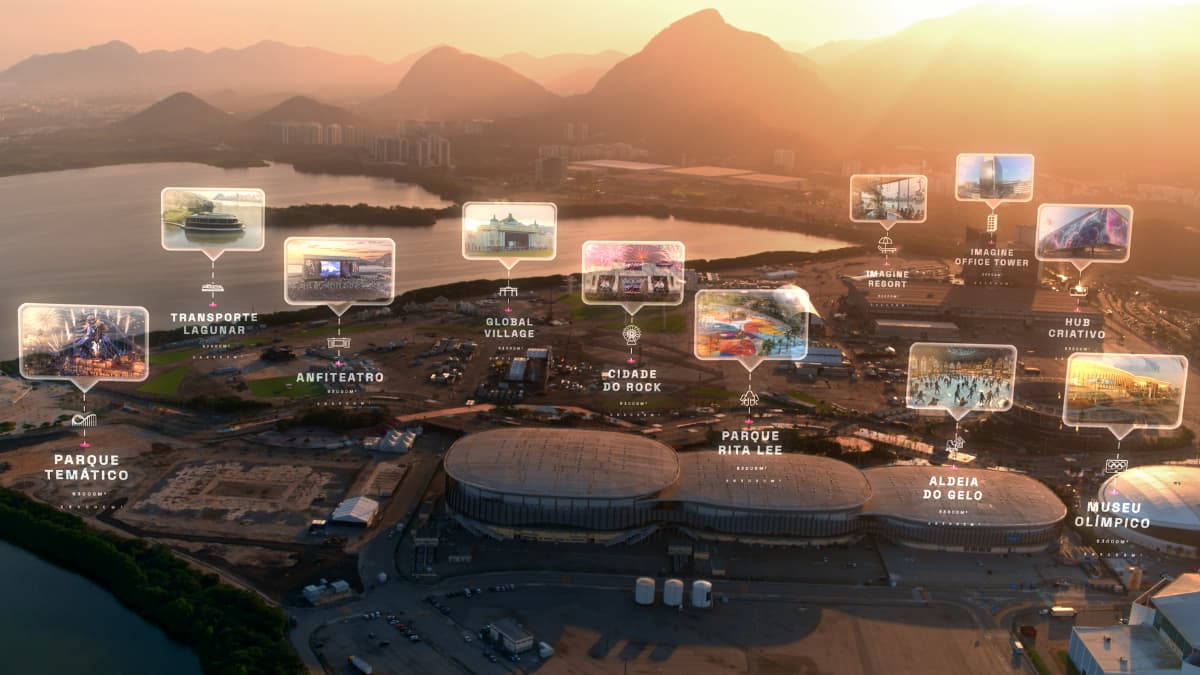 Projeto “Imagine”, no Parque Olímpico, será o maior complexo de entretenimento da América Latina